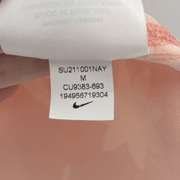 Nike Dri FIT Women’s Golf Polo Victory Mock Neck Sleeveless Orange Floral Sz M - Picture 6 of 11